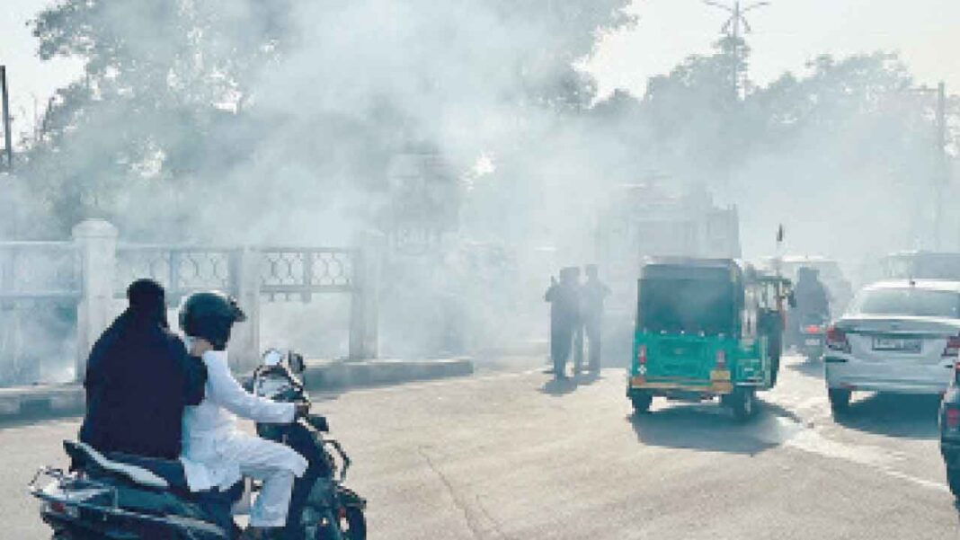 నగరవాసులు చెత్త దహనం మీద కోపంతో పొగడతారు
