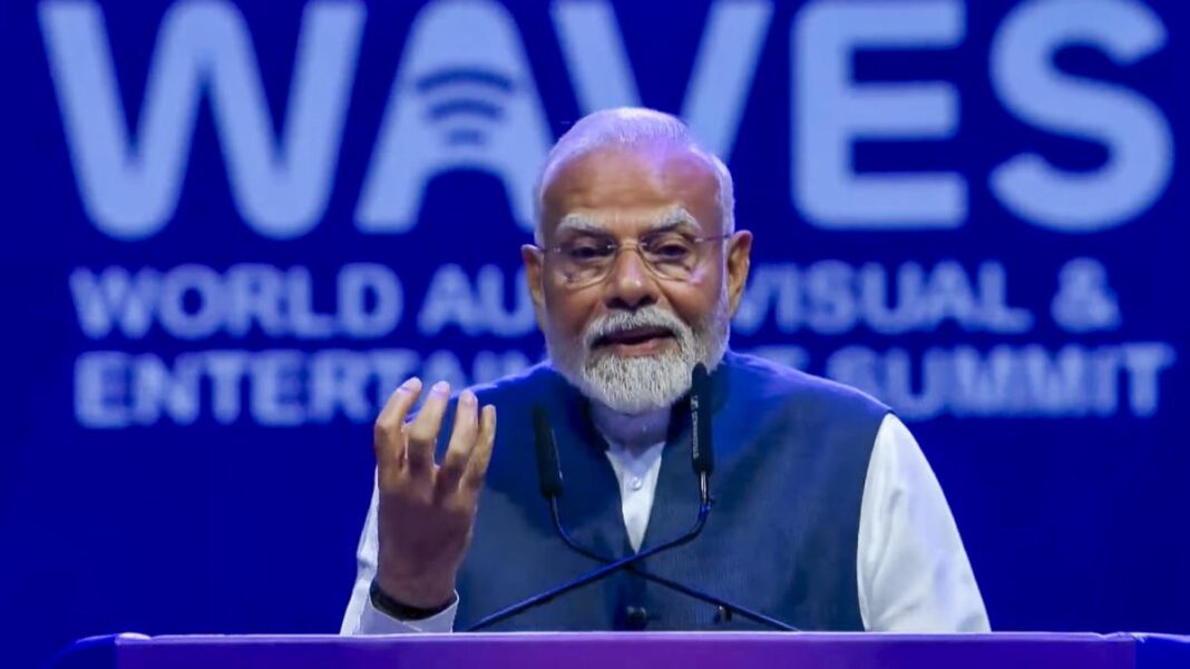 'భారతదేశంలో సృష్టించండి, ప్రపంచం కోసం సృష్టించండి' కోసం సరైన సమయం: PM మోడీ తరంగాలను పిలుస్తుంది 2025 సృజనాత్మకత యొక్క గ్లోబల్ సెలబ్రేషన్
