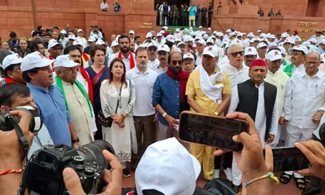 బీహార్ ఎలక్టోరల్ రోల్ వివాదంపై Delhi ిల్లీ పోలీసులు ఎన్నికల సంఘానికి ప్రతిపక్ష ఎంపిఎస్ మార్చి
– PARAHUSHAR NEWS