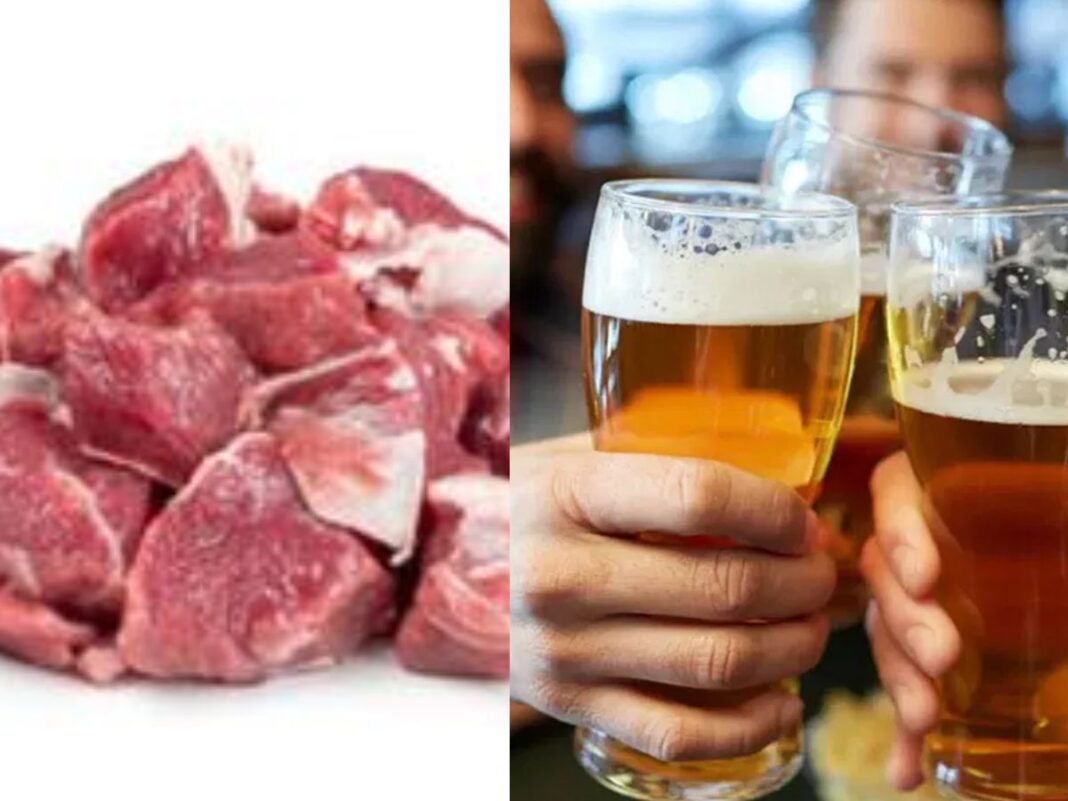 Don't take meat and alcohol today!
