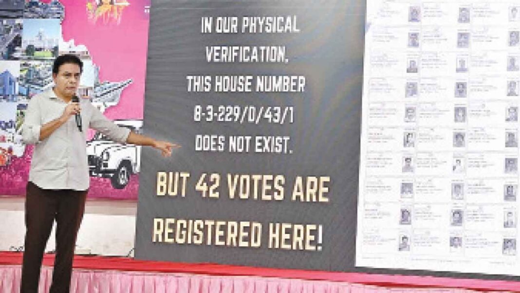 ఓటు దొంగతనం: సందేహాస్పద పద్ధతులను అమలు చేయడానికి KTR స్కేవర్స్ కాంగ్
– PARAHUSHAR NEWS