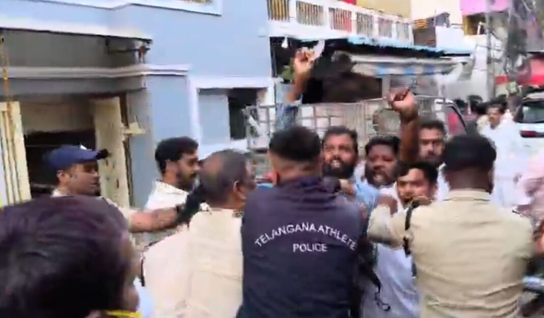కాంగ్రెస్ బోగస్ ఓటింగ్‌కు పాల్పడిందని ఆరోపిస్తూ BRS నిరసనలతో యూసుఫ్‌గూడలో స్వల్ప ఉద్రిక్తత నెలకొంది
