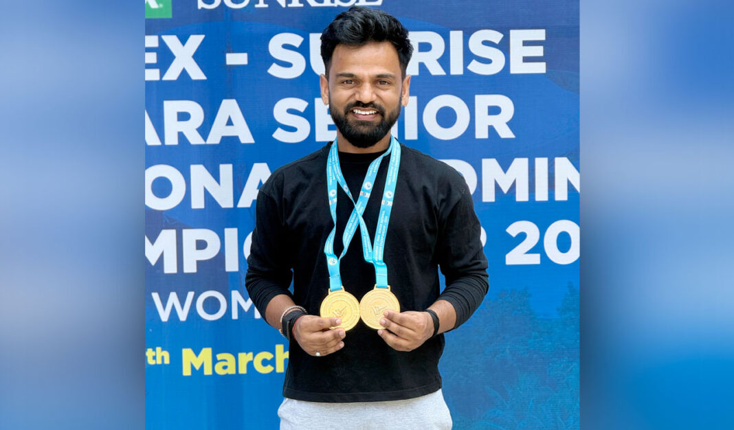 పారా షట్లర్ కృష్ణ నగర్ 7వ సీనియర్ నేషనల్స్‌లో 'డబుల్' సాధించాడు
