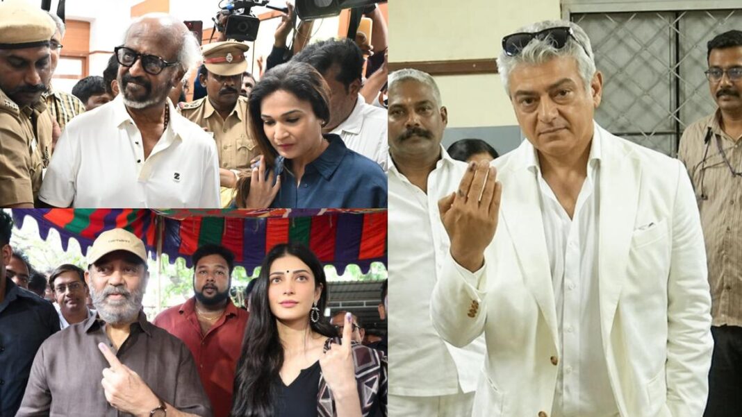 తమిళనాడు ఎన్నికలు 2026 | రజనీకాంత్, కమల్ హాసన్, అజిత్ కుమార్ తదితరులు ఓటు వేశారు
– PARAHUSHAR NEWS