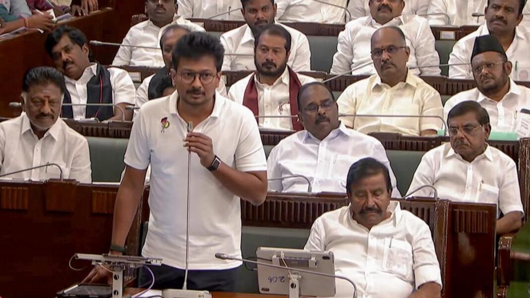 గవర్నర్ ప్రసంగం సమయంలో తమిళ థాయ్ వాజ్తును వెనుకకు నెట్టడానికి మేము అనుమతించము: ఉదయనిధి స్టాలిన్
