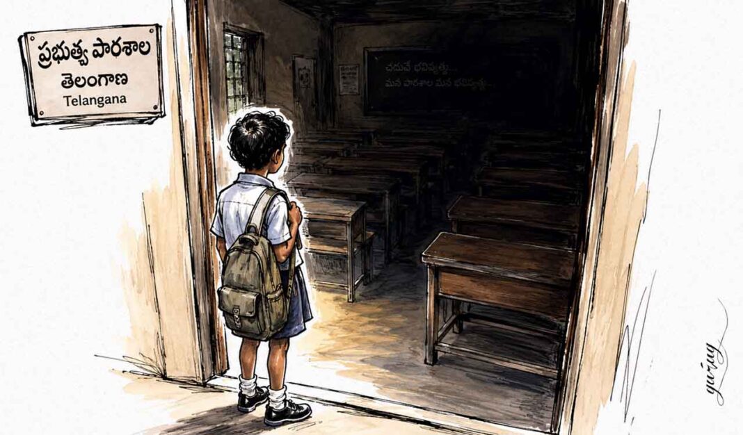 అభిప్రాయం: తెలంగాణ పాఠశాలల మూసివేతలు — తరగతి గదులకు తాళాలు వేయడం, భవిష్యత్తును అంధకారం చేయడం
