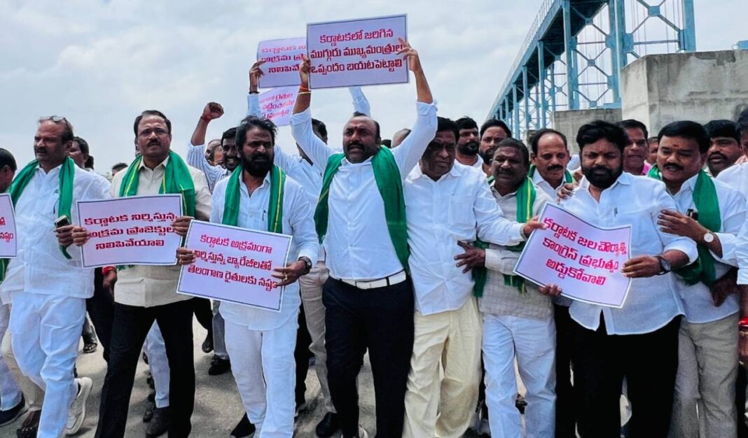 తెలంగాణ నీటి హక్కులకు ముప్పు వాటిల్లుతుందని హెచ్చరిస్తూ బీఆర్‌ఎస్ 'చలో కర్ణాటక' ప్రచారాన్ని ప్రారంభించింది
