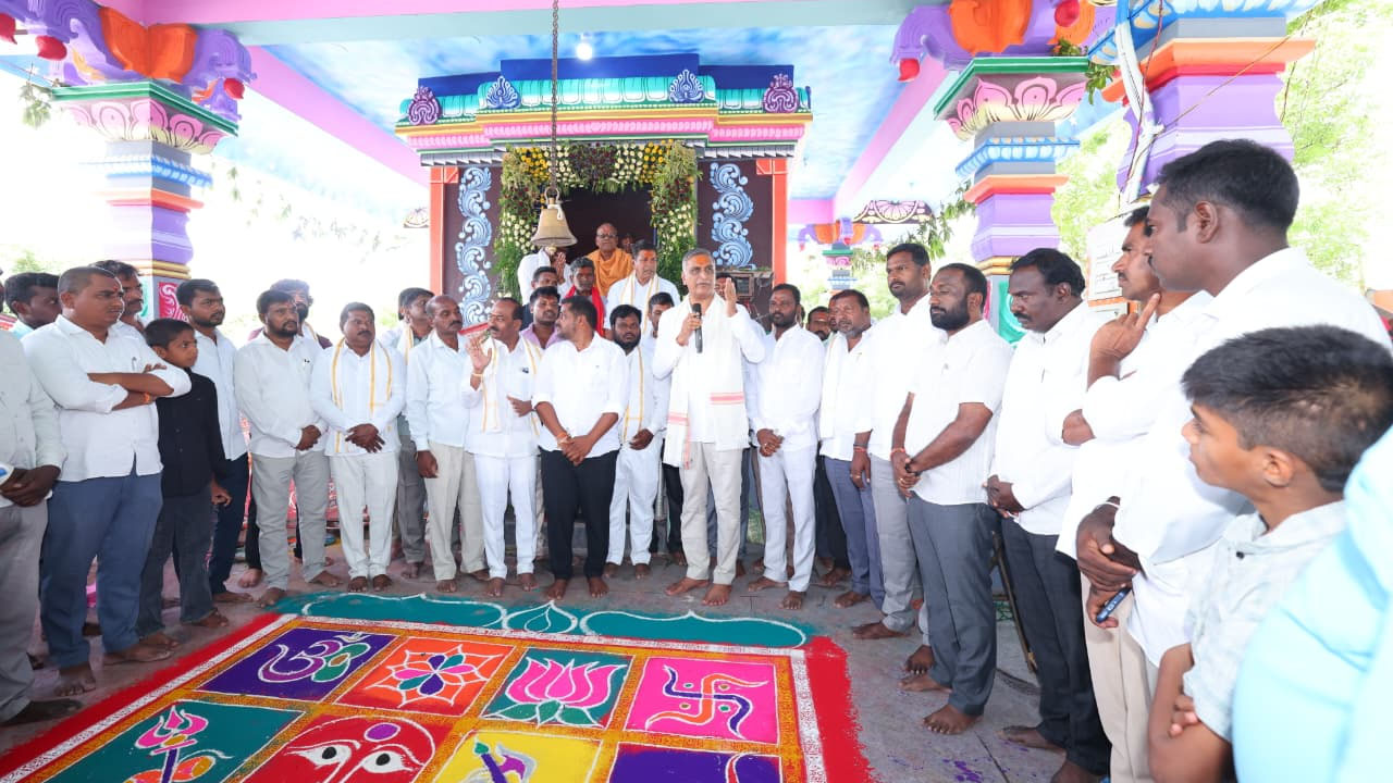 Harish Rao | Not time.. Drought brought by Revanth: Former minister Harish Rao