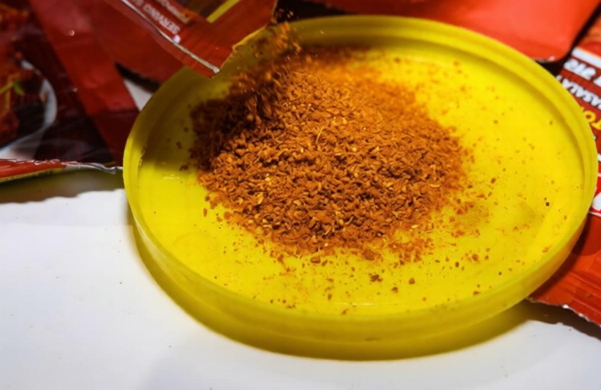 Sampling spices.